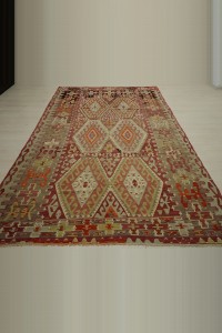 Semi Old Esme Kilim Rug 6x10 176,314 - Turkish Kilim Rug  $i