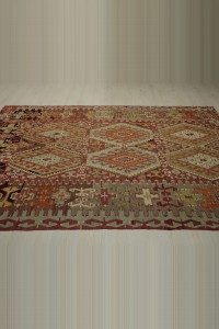 Semi Old Esme Kilim Rug 6x10 176,314 - Turkish Kilim Rug  $i