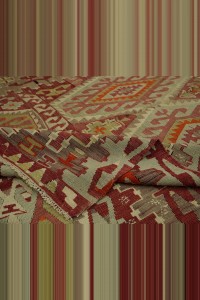 Semi Old Esme Kilim Rug 6x10 176,314 - Turkish Kilim Rug  $i