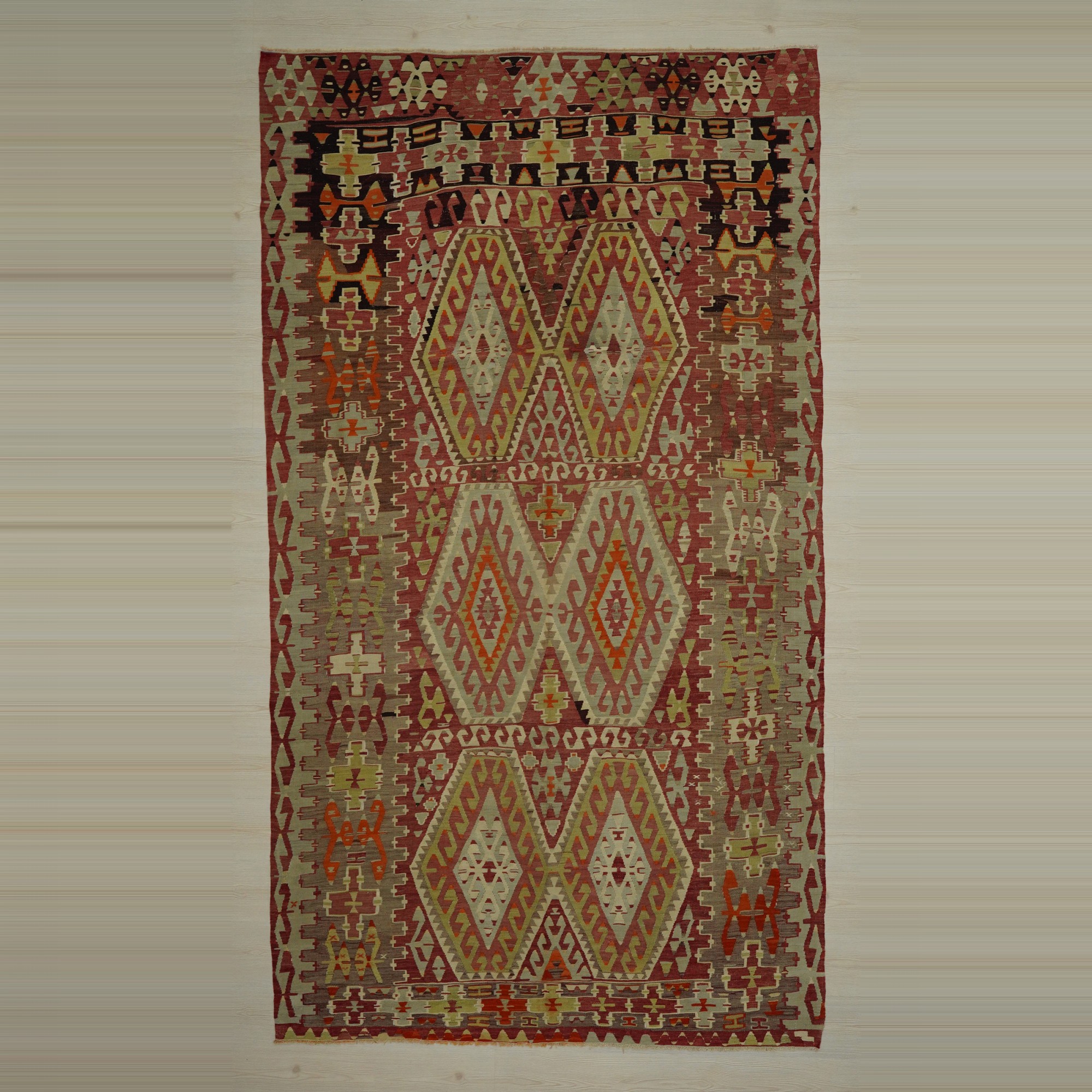 Semi Old Esme Kilim Rug 6x10 176,314 - Turkish Kilim Rug