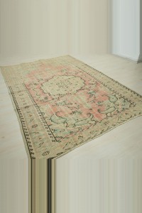 Semi Old Faded Oushak Rug 6x9 184,273 - Oushak Rug $i