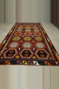 Semi Old Sivas Sarkisla Kilim Rug 7x13  216,394 - Turkish Kilim Rug  $i