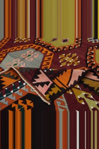 Semi Old Sivas Sarkisla Kilim Rug 7x13  216,394 - Turkish Kilim Rug  $i