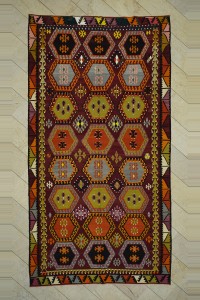 Turkish Kilim Rug Semi Old Sivas Sarkisla Kilim Rug 7x13  216,394