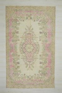 Semi Pale Oushak Rug 6x10 181,313 - Oushak Rug $i