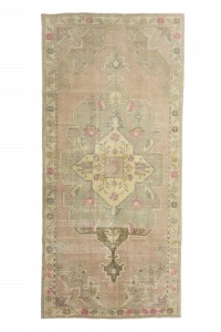 Turkish Carpet Rug Short Pile Oushak Rug 4x9 Feet 132,281