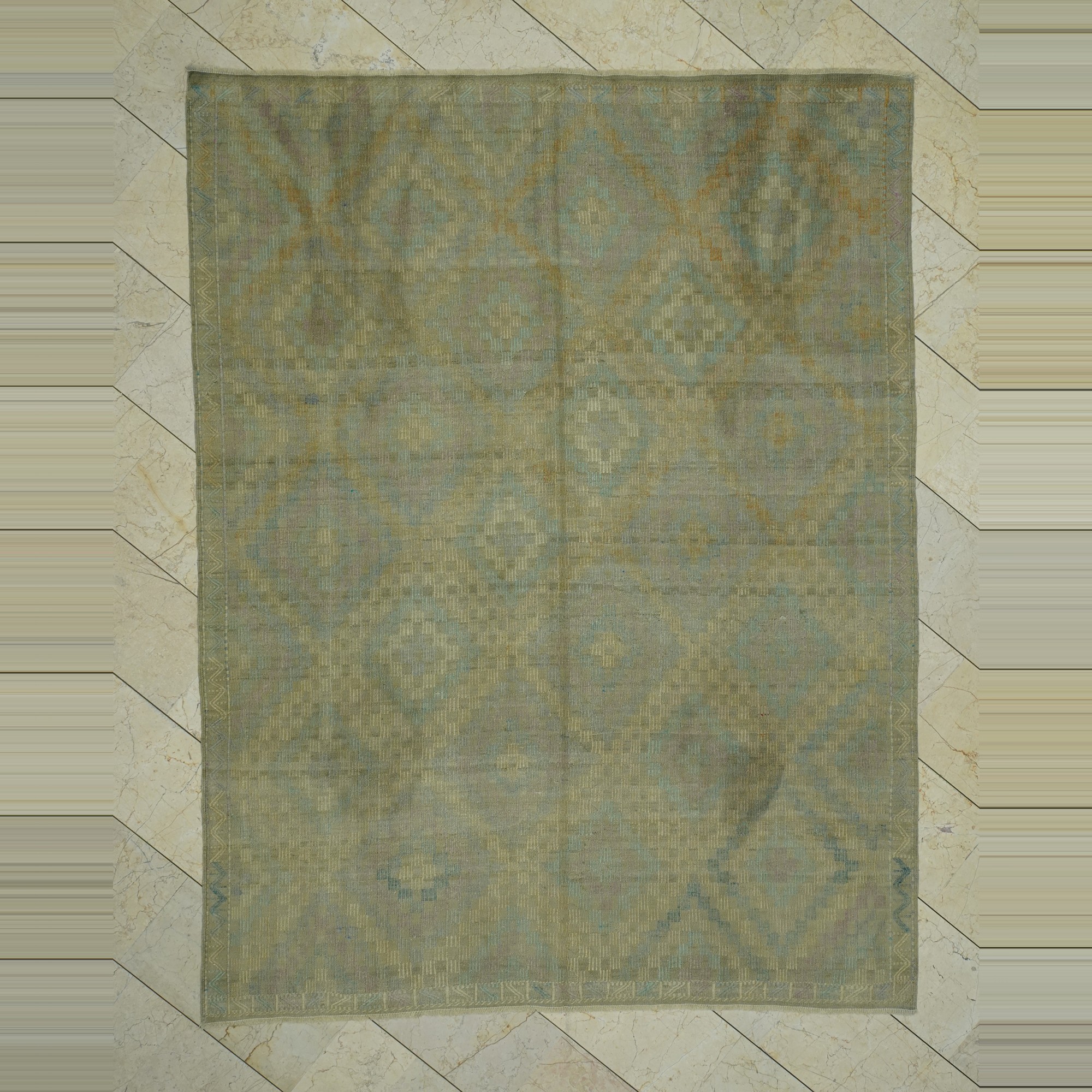 Soft Color Turkish Kilim Rug 7x9 Feet 200,262 - Turkish Kilim Rug