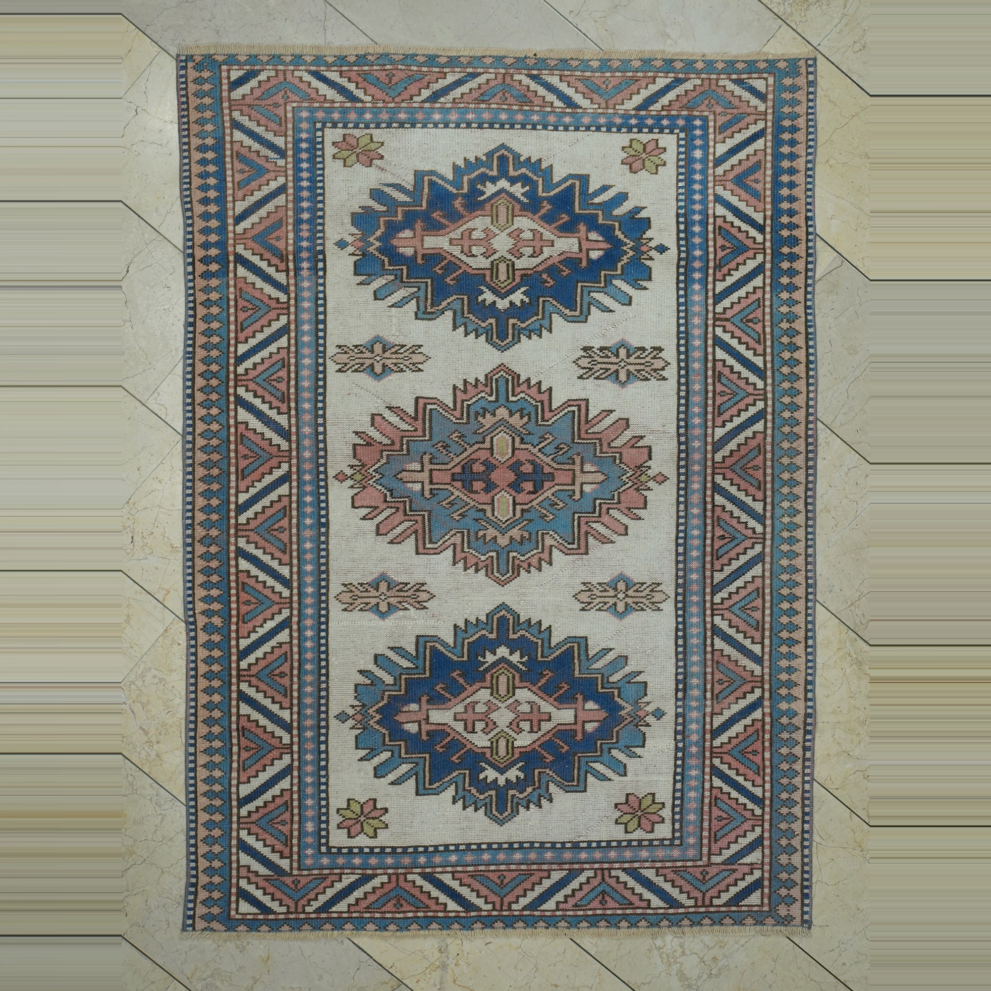 Soft Milas Area Rug 4x6 137,190 - Turkish Carpet Rug