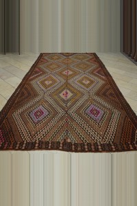Soumak Turkish Kars Kilim Rug 7x13 Feet  210,410 - Turkish Kilim Rug  $i