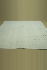 Square Off White Hemp Rug 7x7 213,223 - Turkish Hemp Rug $i