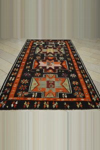 Star Pattern Old Kars Kilim Rug 5x10  160,311 - Turkish Kilim Rug  $i