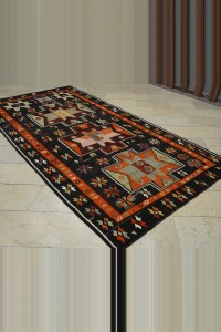 Star Pattern Old Kars Kilim Rug 5x10  160,311 - Turkish Kilim Rug  $i