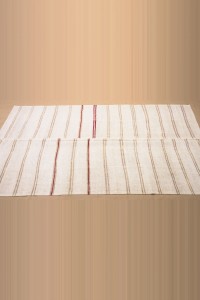 Stripe Pattern Hemp Kilim Rug 5x9 137,270 - Turkish Hemp Rug  $i
