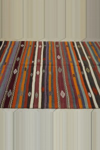 Stripe Turkish Kilim Rug 5x9  157,263 - Turkish Kilim Rug  $i