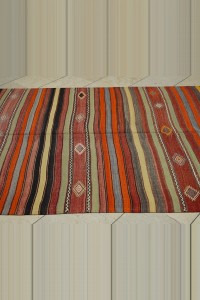 Striped Ethnic Kilim Rug 5x9 Feet 157,272 - Turkish Kilim Rug  $i