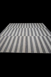 Striped Hemp Kilim Rug 8x10 Feet 246,302 - Turkish Hemp Rug  $i