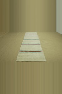 Striped Hemp Runner Rug 2x11 Feet 72,328 - Turkish Rug Runner  $i