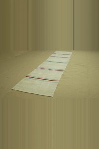 Striped Hemp Runner Rug 2x11 Feet 72,328 - Turkish Rug Runner  $i
