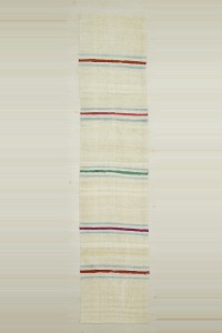 Turkish Rug Runner Striped Hemp Runner Rug 2x11 Feet 72,328