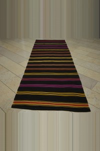 Striped Kilim Runner Rug 4x11 Feet 114,323 - Turkish Rug Runner  $i
