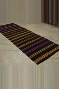 Striped Kilim Runner Rug 4x11 Feet 114,323 - Turkish Rug Runner  $i