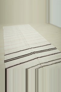 Striped Oushak Hemp Rug 5x12 Feet 152,350 - Turkish Hemp Rug $i