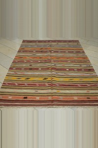 Striped Turkish Antalya Kilim Rug 5x8  160,247 - Turkish Kilim Rug  $i