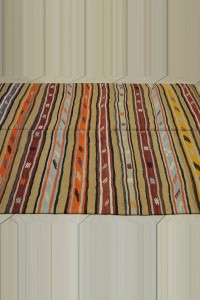 Striped Turkish Antalya Kilim Rug 5x8  160,247 - Turkish Kilim Rug  $i
