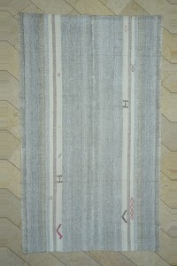 Grey Turkish Rug Striped Turkish Grey Rug 6x11 Feet 192,322