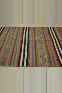 Striped Turkish Kilim Rug 6x10 Feet  175,298 - Turkish Kilim Rug  $i