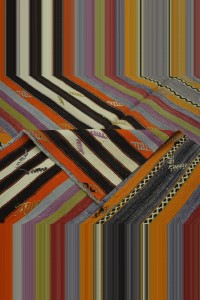 Striped Turkish Kilim Rug 6x10 Feet  175,298 - Turkish Kilim Rug  $i