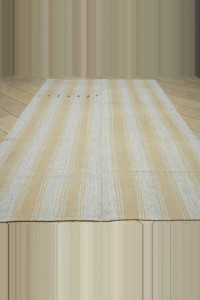 Striped Turkish Kilim Rug 7x11 Feet  222,330 - Grey Turkish Rug  $i