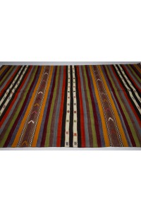 Striped Vintage Rug 6x11 Feet 195,345 - Turkish Kilim Rug  $i