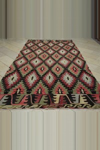 Sun Faded Turkish Kilim Rug,7x11 Feet 198,350 - Turkish Kilim Rug  $i