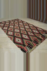 Sun Faded Turkish Kilim Rug,7x11 Feet 198,350 - Turkish Kilim Rug  $i