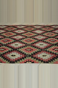 Sun Faded Turkish Kilim Rug,7x11 Feet 198,350 - Turkish Kilim Rug  $i