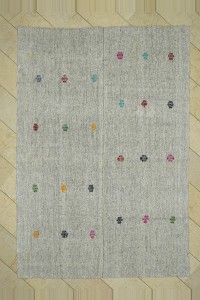 Grey Turkish Rug Swedish Style Turkish Gray Kilim Rug 7x9 Feet  202,290