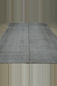 Swedish Style Turkish Hand Woven Kilim Rug 7x10 Feet 205,300 - Grey Turkish Rug $i