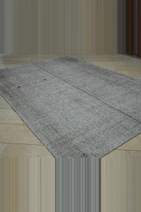 Swedish Style Turkish Hand Woven Kilim Rug 7x10 Feet 205,300 - Grey Turkish Rug $i