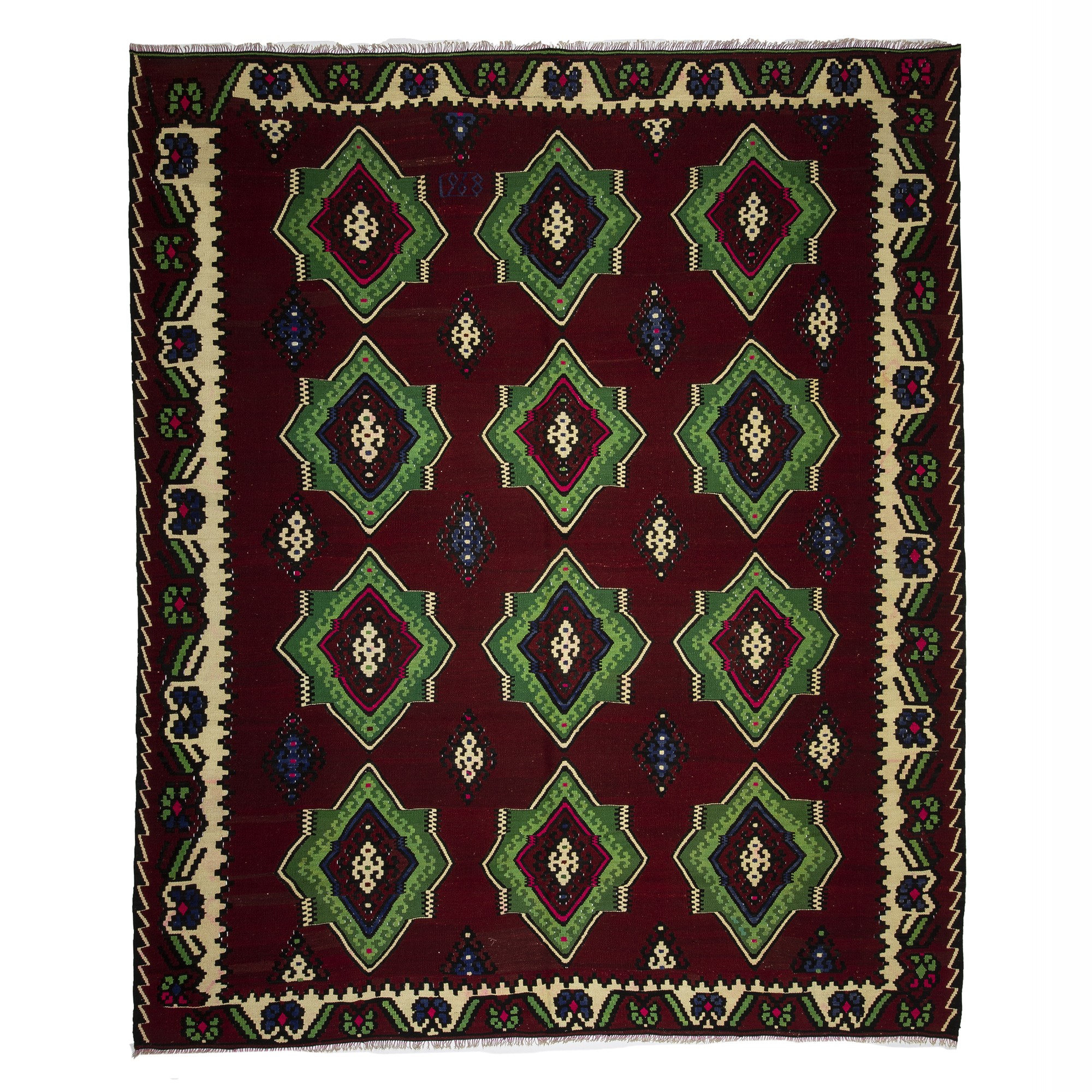 Symmetric Kilim Rug 8x10 Feet 240,290 - Turkish Kilim Rug