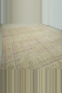 Tebriz Pattern Old Oushak Carpet Rug 10x13 Feet 294,395 - Oushak Rug $i