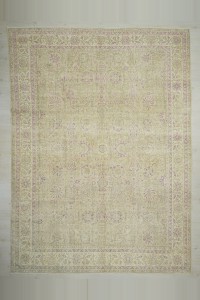 Tebriz Pattern Old Oushak Carpet Rug 10x13 Feet 294,395 - Oushak Rug $i