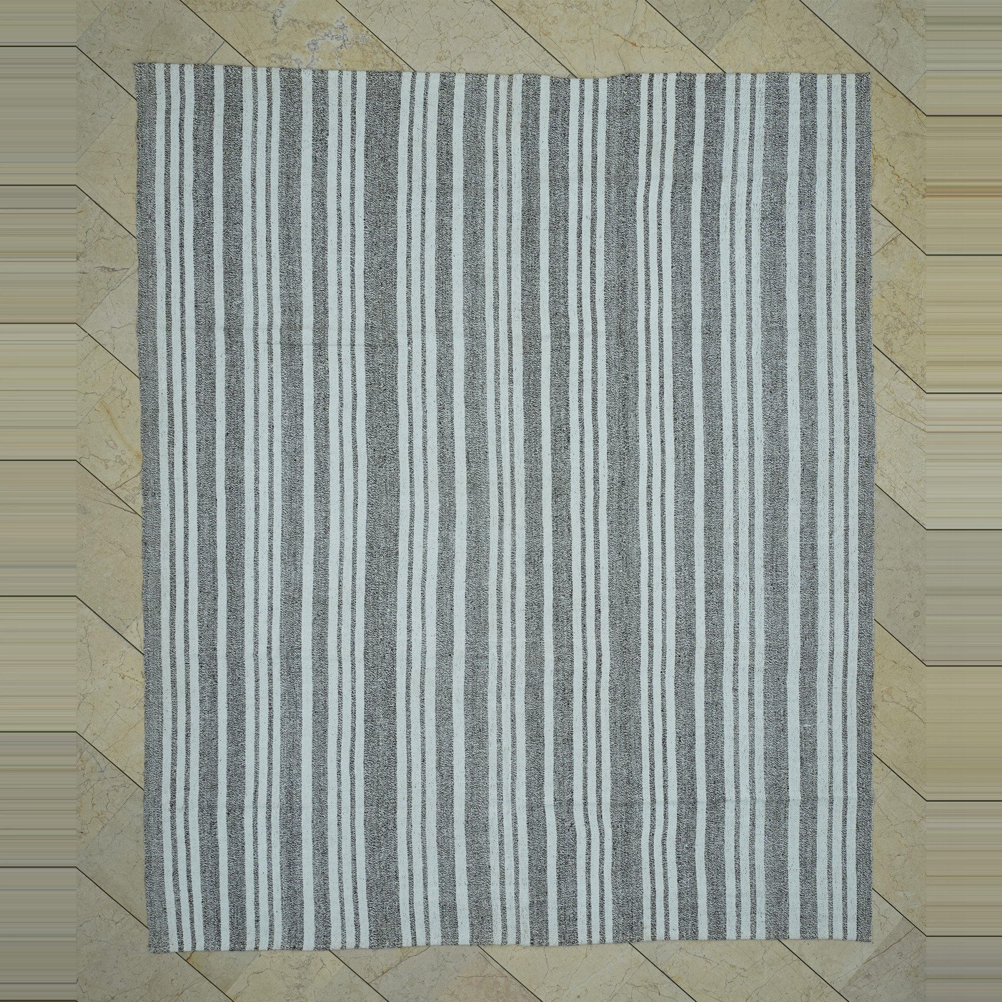 Tribal Grey Kilim Rug 7x9 Feet 220,261 - Grey Turkish Rug