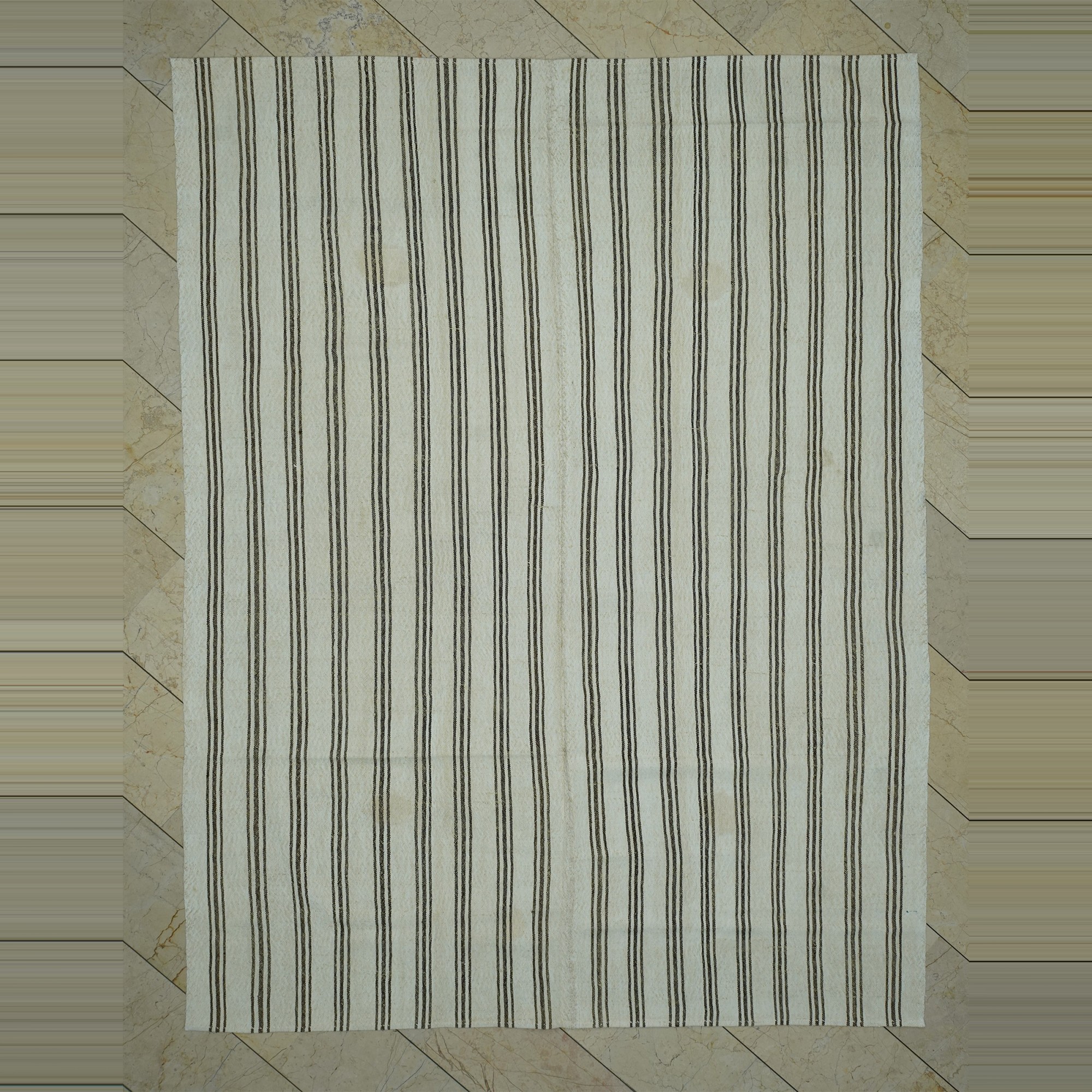 Tribal Turkish Wool Area Rug 7x9 Feet 210,278 - Turkish Natural Rug