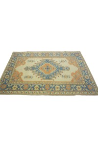 Turkish Blue Milas Rug 4x6 122,173 - Turkish Carpet Rug  $i