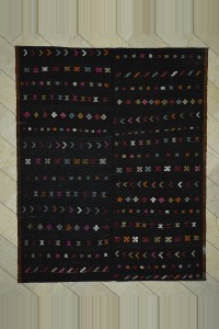 Goat Hair Rug Turkish Brown Kilim Rug 8x9 Feet  230,283