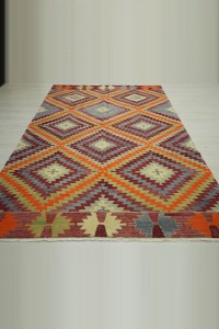 Turkish Denizli Cal Kilim Rug 6x9 178,292 - Turkish Kilim Rug  $i