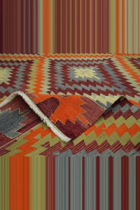 Turkish Denizli Cal Kilim Rug 6x9 178,292 - Turkish Kilim Rug  $i