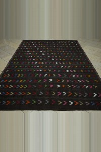 Turkish Embroidered Kilim Rug 7x10 203,305 - Goat Hair Rug $i