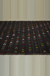 Turkish Embroidered Kilim Rug 7x10 203,305 - Goat Hair Rug $i